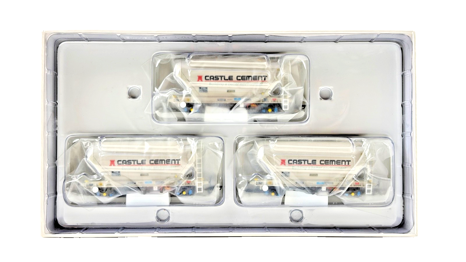ACCURASCALE OO GAUGE - ACC2032-CS-M - PCA BULK CEMENT WAGONS CASTLE CEMENT