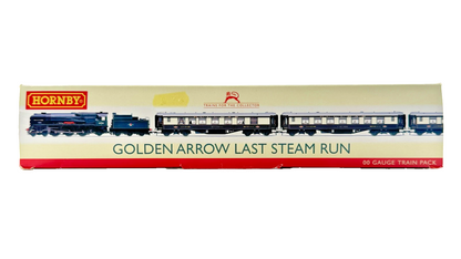 HORNBY OO GAUGE - R3400 - GOLDEN ARROW LAST STEAM RUN LIMITED EDITION TRAIN PACK