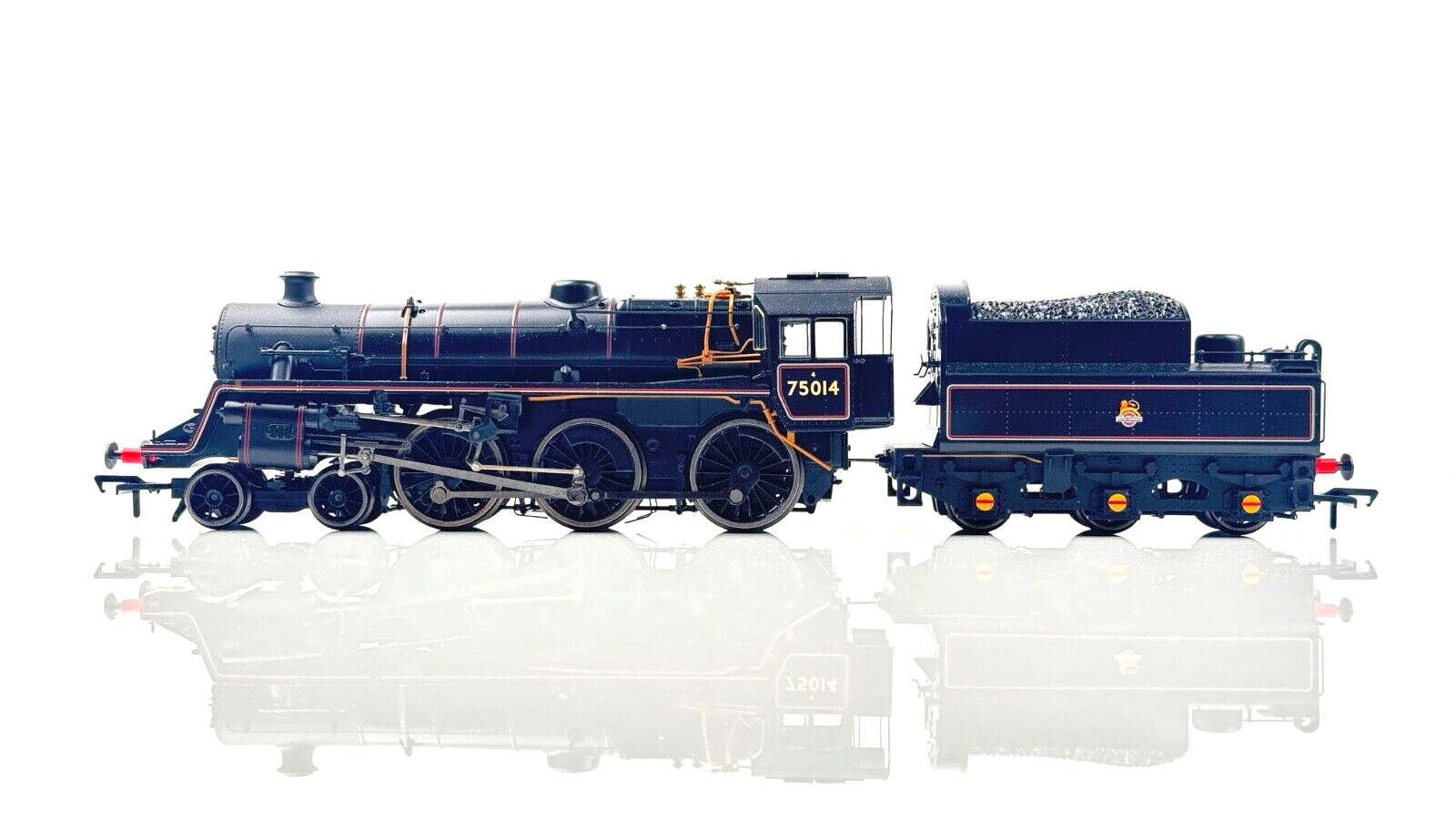 BACHMANN 00 GAUGE - 31-117 - BR STANDARD CLASS 4MT 75014 BR LINED BLACK E/EMBLEM