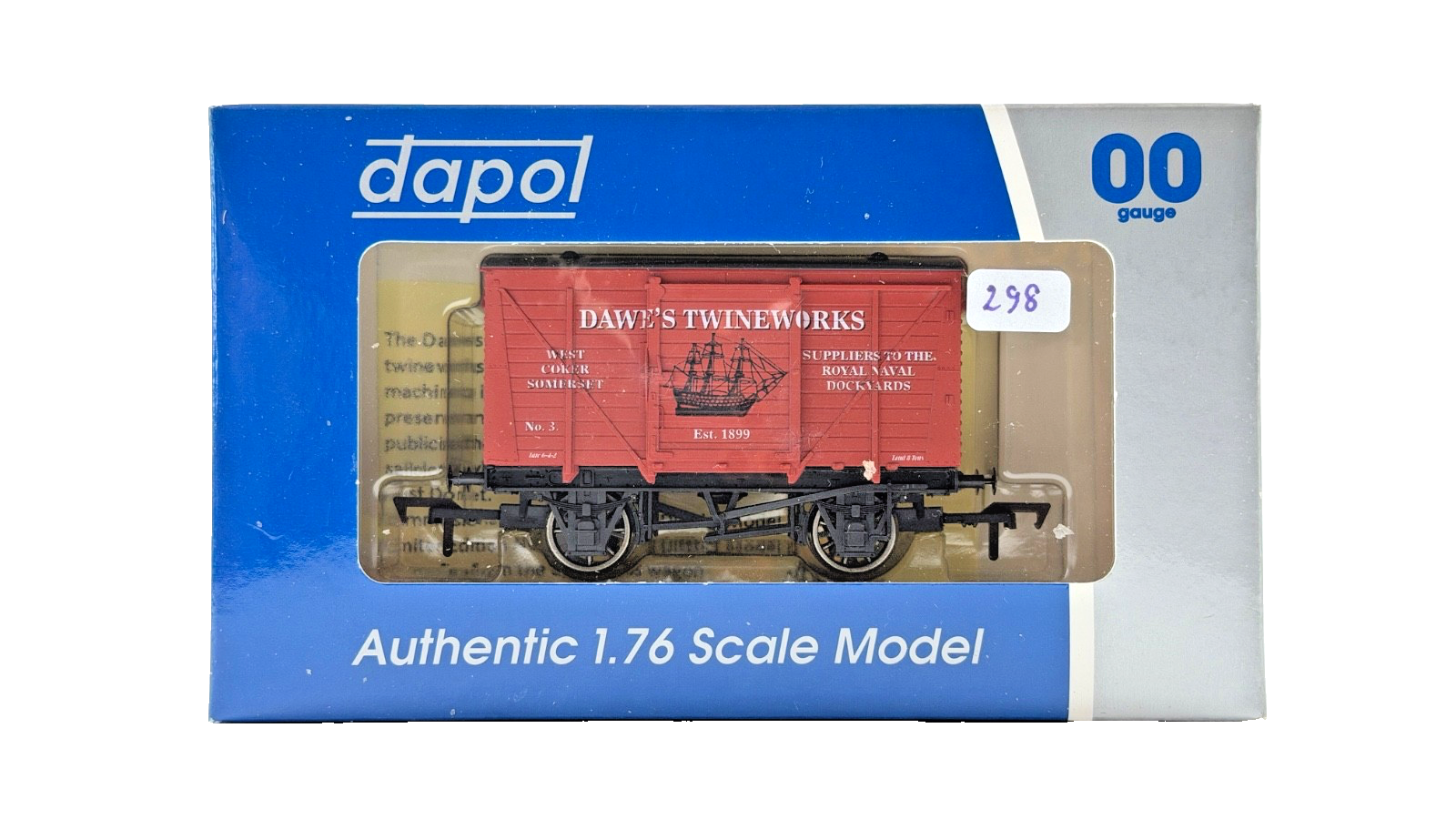 DAPOL 00 GAUGE - DAWE'S TWINEWORKS ROYAL NAVAL DOCKYARDS VAN 3 (LIMITED EDITION)