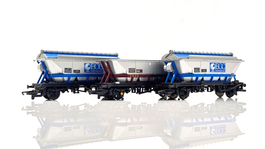 HORNBY 00 GAUGE - RAKE OF 3 HOPPERS EWS EW&S ECC INTL CDA/HAA - UNBOXED