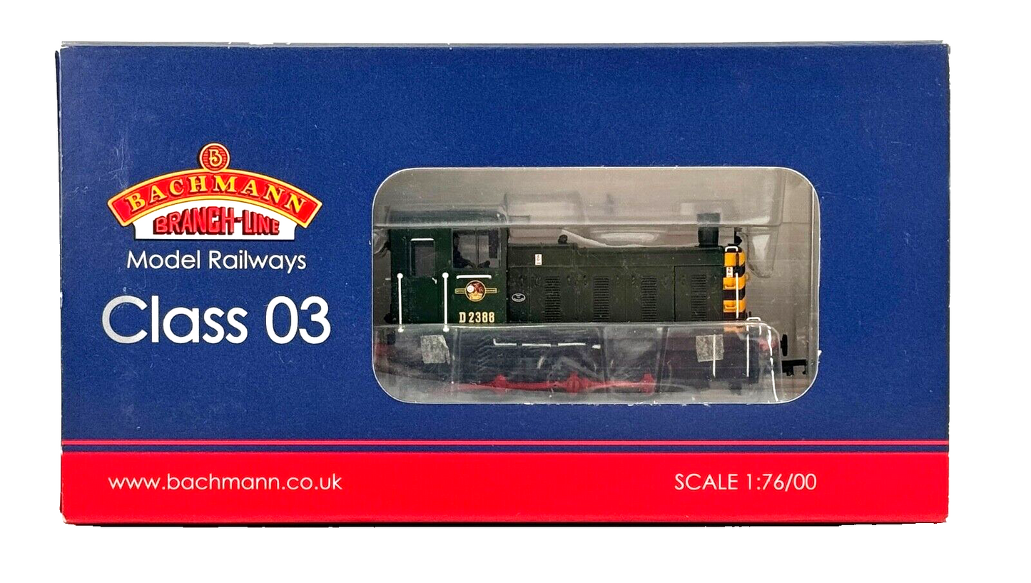 BACHMANN 00 GAUGE - 31-361 - CLASS 03 DIESEL SHUNTER D2388 BR GREEN LATE CREST