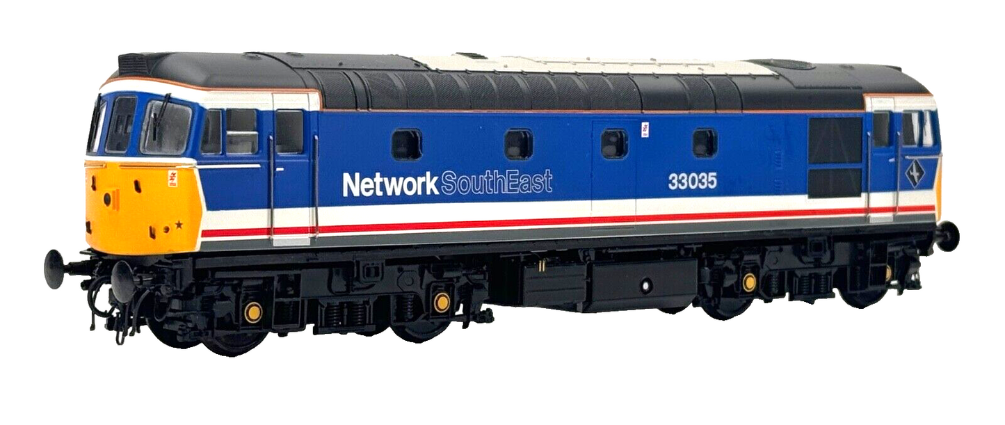 HELJAN 00 GAUGE - 3302 - CLASS 33 DIESEL 33035 NETWORK SOUTHEAST NSE - BOXED