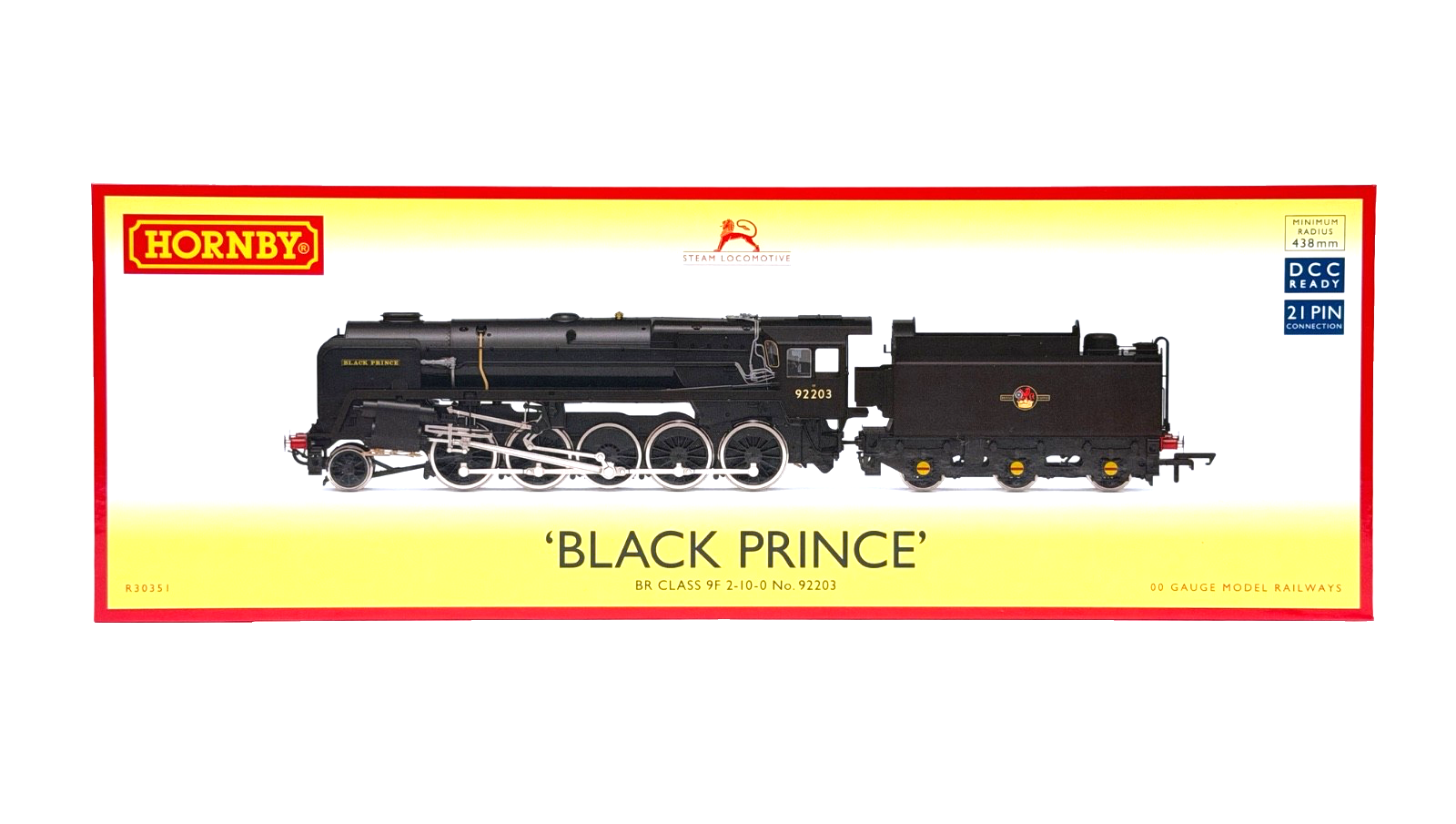 HORNBY 00 GAUGE - R30351 - BR CLASS 9F 2-10-0 92003 'BLACK PRINCE' ERA 11 - NEW
