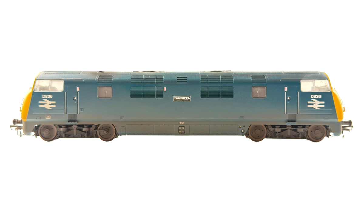 BACHMANN OO GAUGE - 32-067A - CLASS 43 WARSHIP D836 BLUE POWERFUL TMC WEATHERED