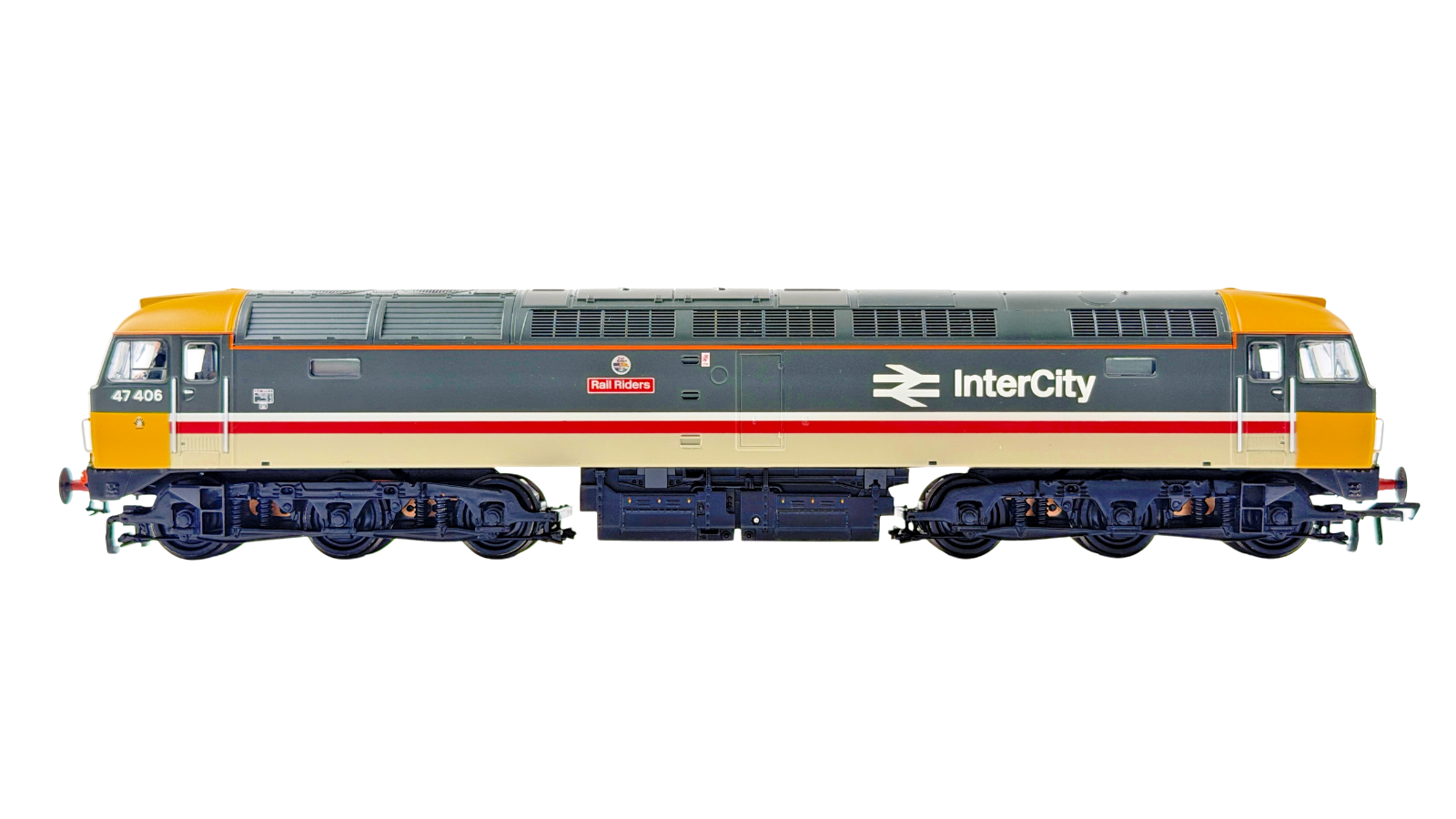 BACHMANN 00 GAUGE - 31-650P - CLASS 47 DIESEL 47406 INTERCITY RAIL RIDERS BOXED