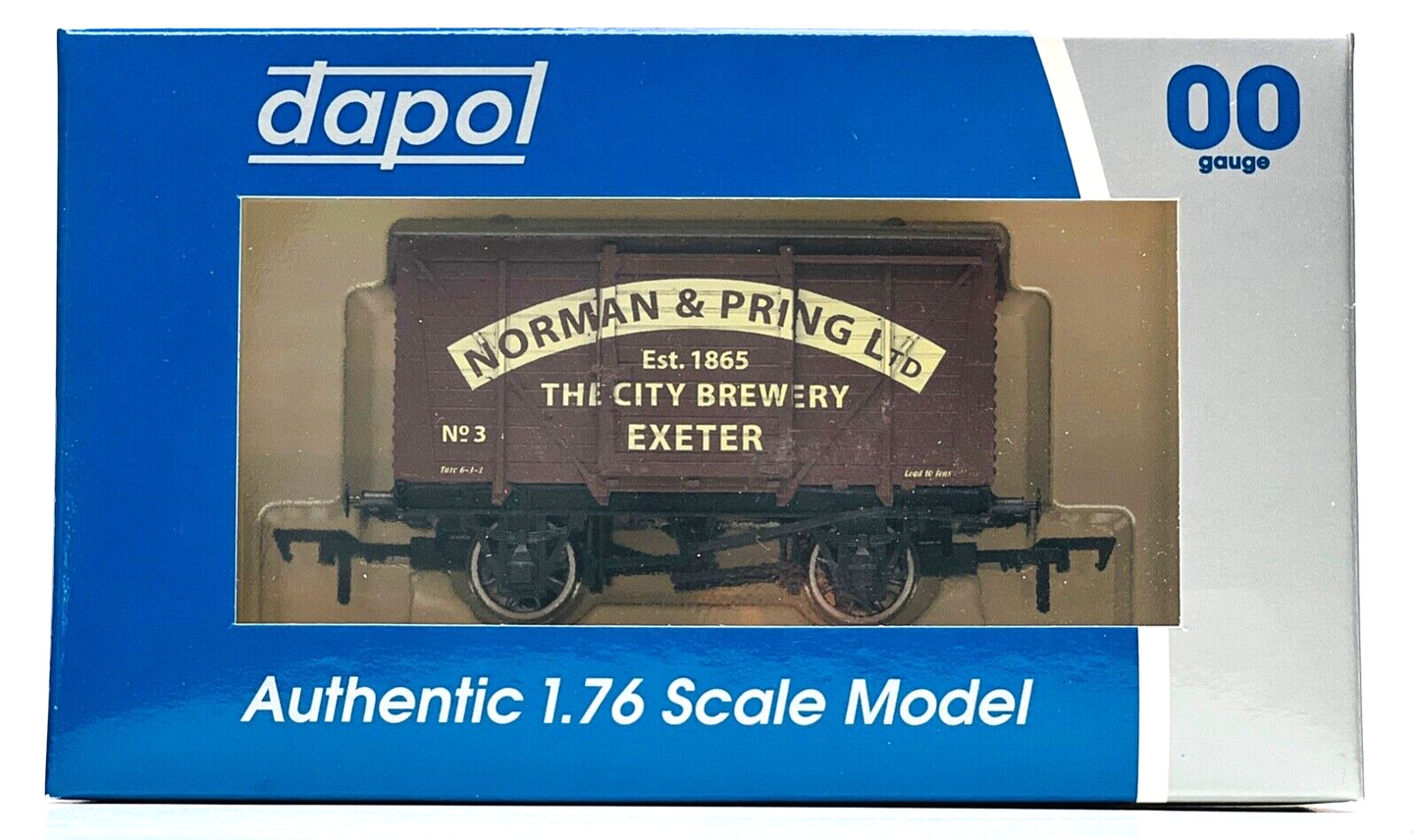 DAPOL 00 GAUGE - NORMAN & PRING CITY BREWERY EXETER VENT VAN 3 (BUFFERS LTD ED)