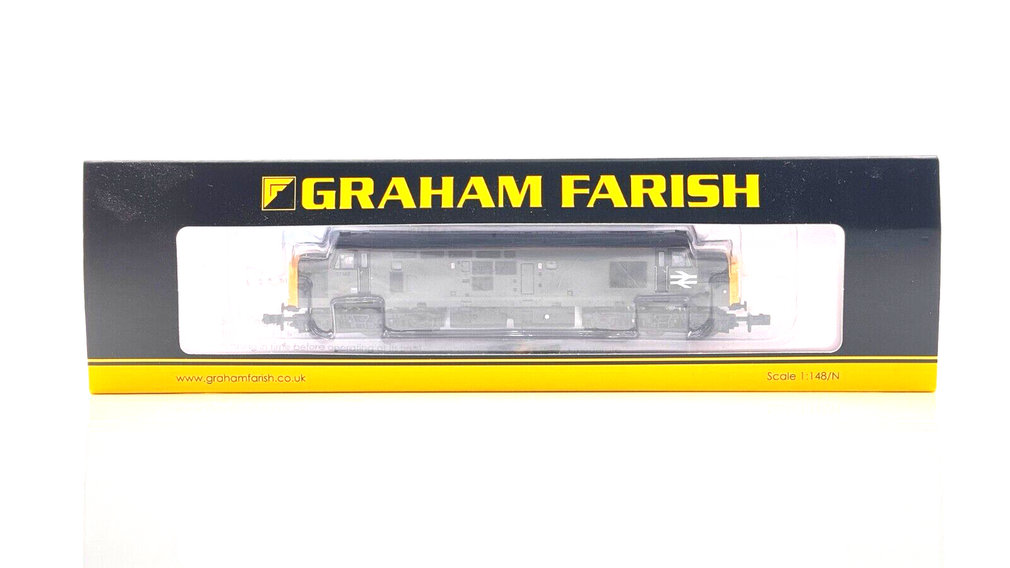 GRAHAM FARISH N GAUGE - 371-466DB - CLASS 37/0 37142 BR ENGINEERS GREY - BOXED