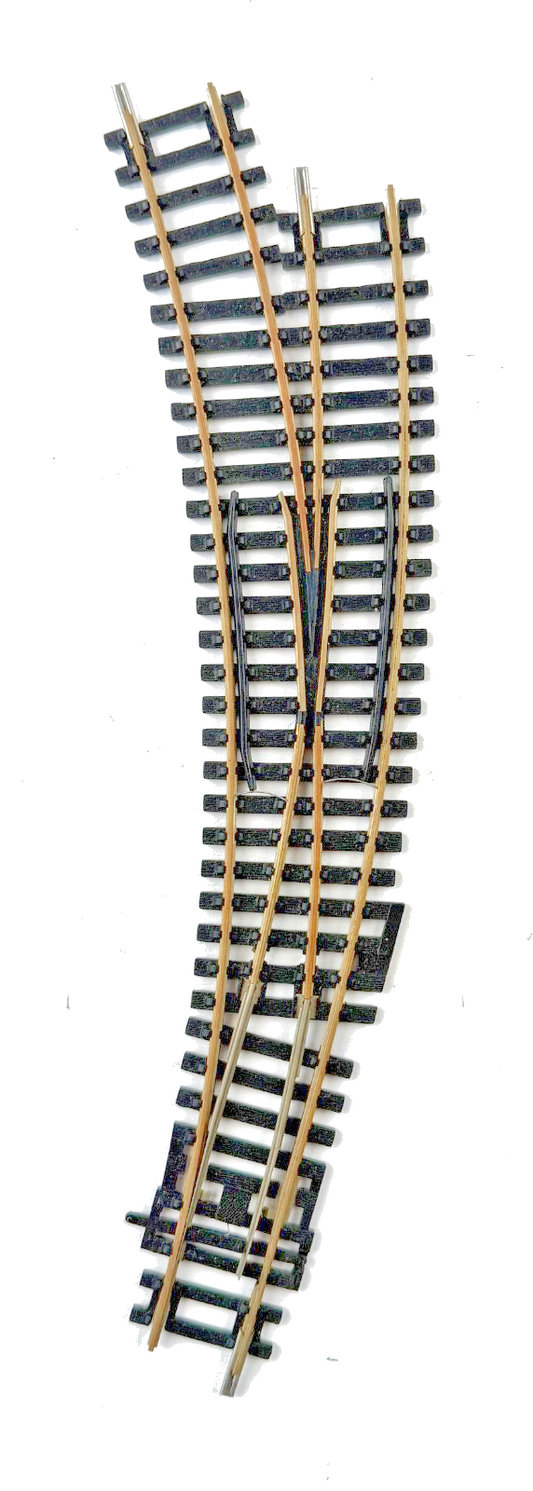 HORNBY 00 GAUGE - R8074 - LEFT HAND CURVED POINT TRACK PIECE X 1 (DCC CLIPS)