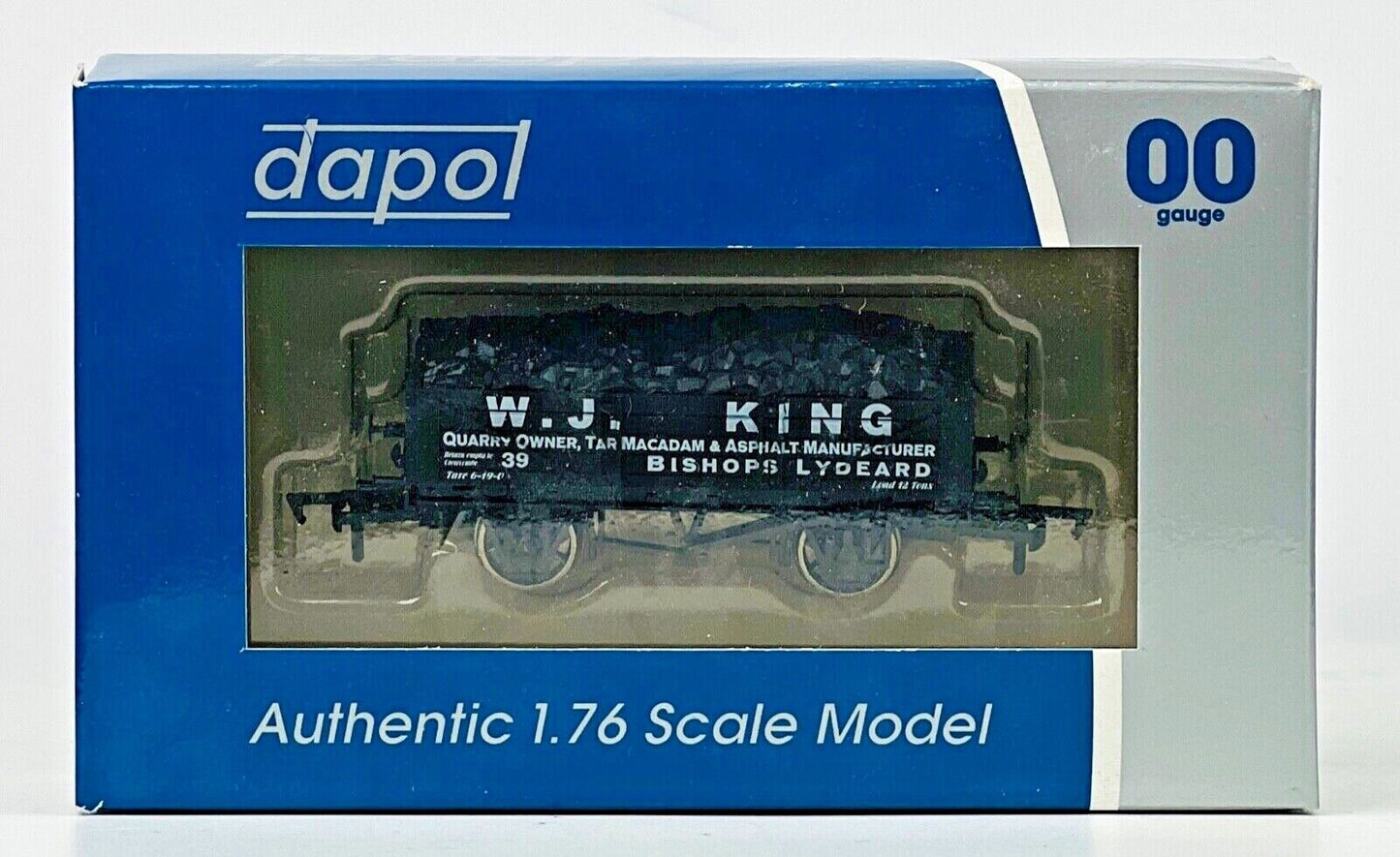 DAPOL 00 GAUGE - 'W.J KING' QUARRY TARMACADAM BISHOPS LYDEARD NO.39 (LIMITED ED)