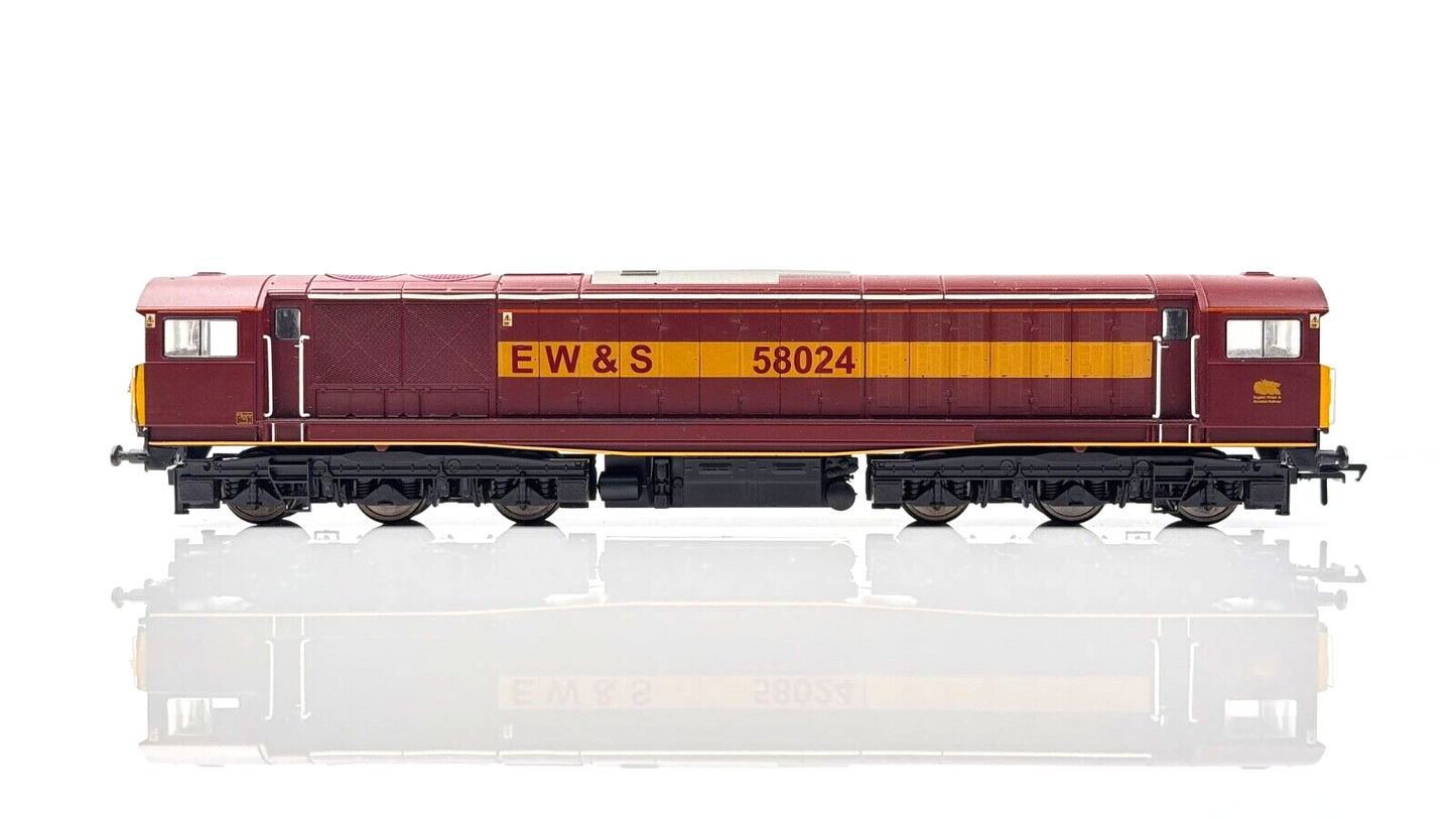 HELJAN 00 GAUGE - 58071 - CLASS 58 DIESEL 58024 EWS EW&S MAROON GOLD - BOXED