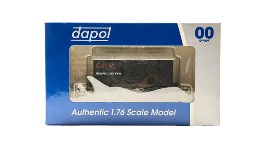 DAPOL 00 GAUGE - G.P.V GUNPOWDER VAN BLACK W/WHITE ROOF (LIMITED EDITION)