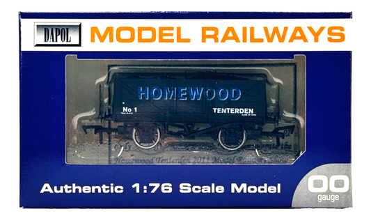 DAPOL 00 GAUGE - HOMEWOOD COLLIERY OF TENTERDEN PLANK WAGON 1 (LIMITED EDITION)