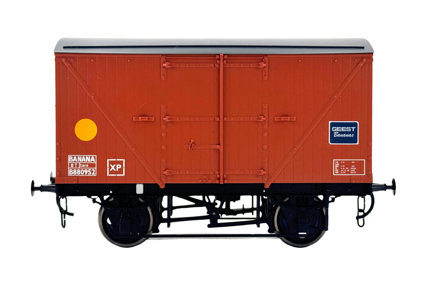 DAPOL O GAUGE - 7F-016-002 - BANANA VAN GEEST BAUXITE WAGON B880952 - BOXED