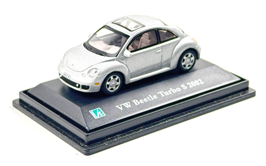 CARARAMA 1/72 SCALE - VW VOLKSWAGEN BEETLE TURBO S 2002 SILVER - BOXED