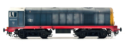 HELJAN O GAUGE - CLASS 20 DIESEL 20055 BR BLUE RED SOLEBAR (PRO WEATHERED) BOXED