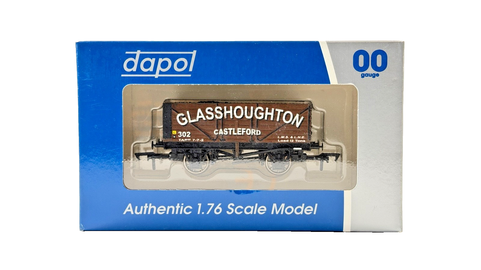 DAPOL 00 GAUGE - GLASSHOUGHTON COLLIERY CASTLEFORD WAGON 302 (LIMITED EDITION)
