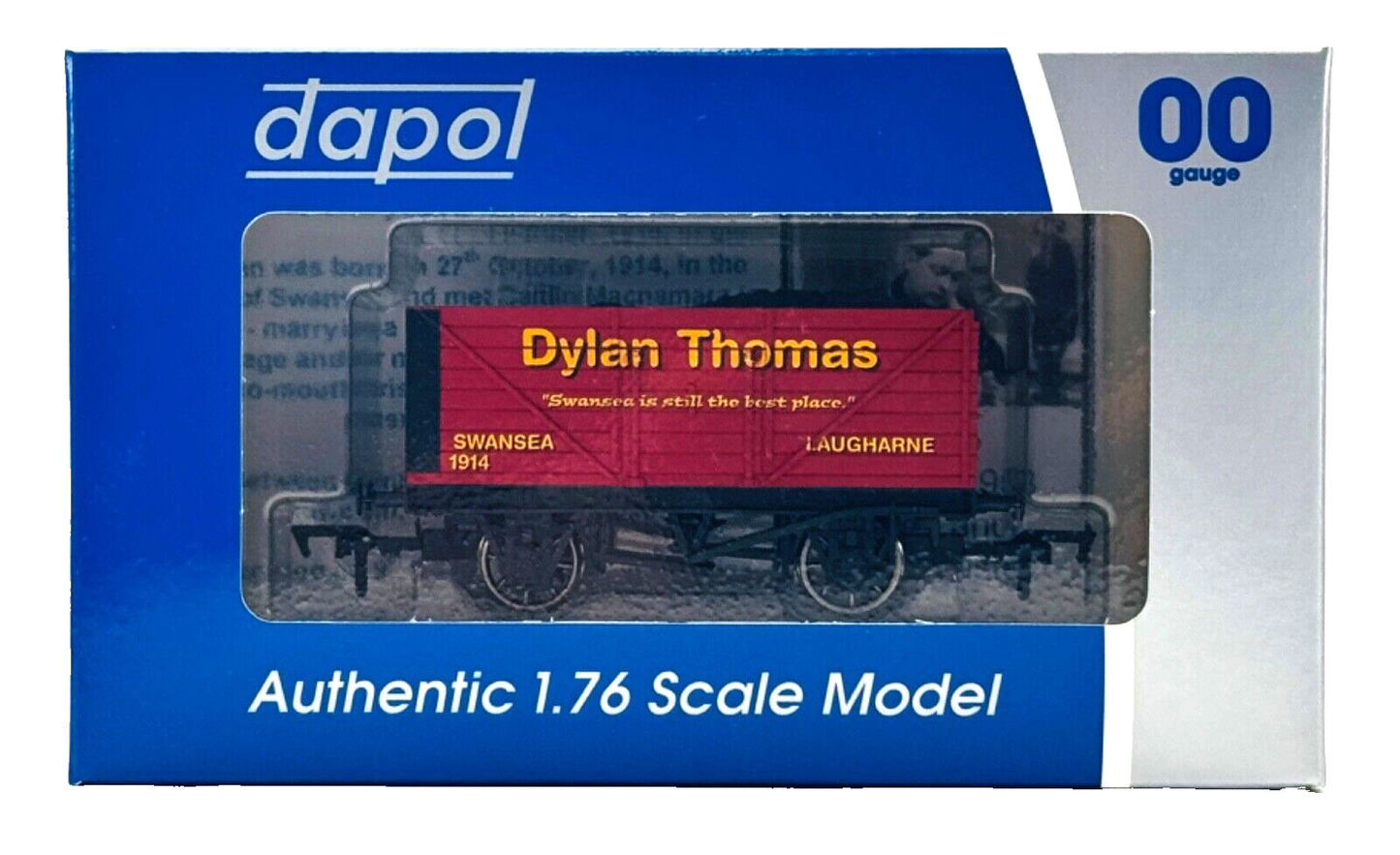 DAPOL 00 GAUGE - DYLAN THOMAS SWANSEA LAUGHARNE WAGON 1914 (LIMITED EDITION)