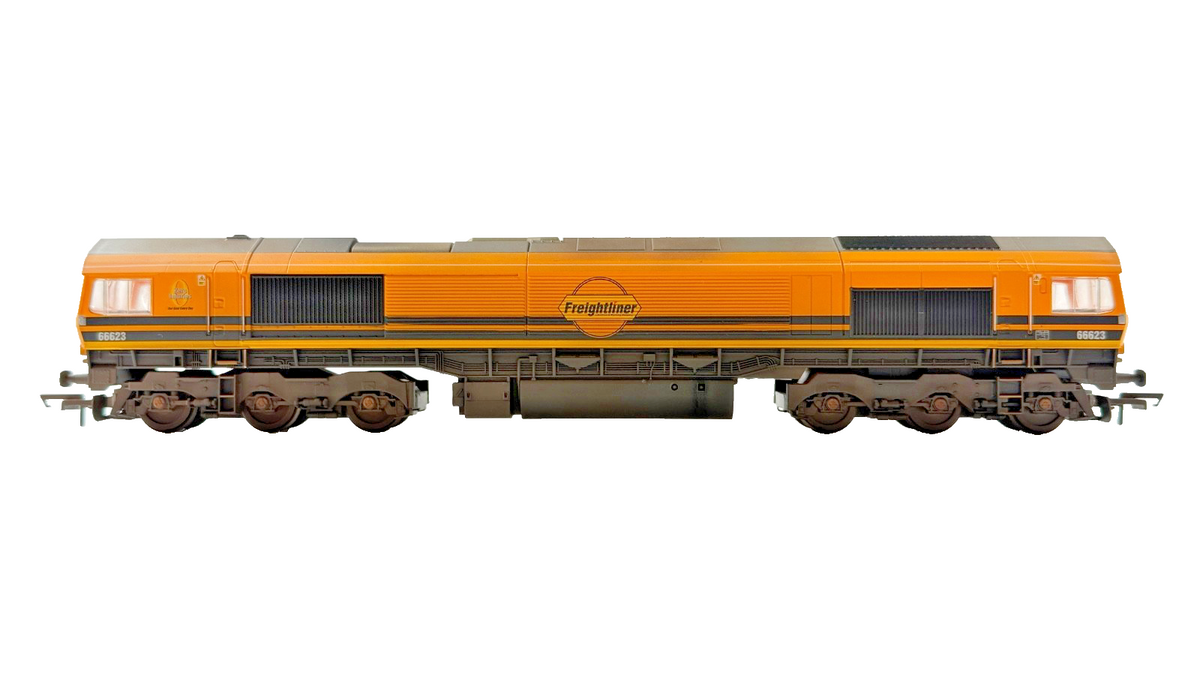 HORNBY OO GAUGE - R3922 - CLASS 66 DIESEL 66623 FREIGHTLINER TMC WEATHERED