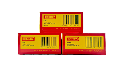 HORNBY OO GAUGE - R4943/R4944/R4944A - VIRGIN TRAINS MK2F COACHES X 3 BOXED