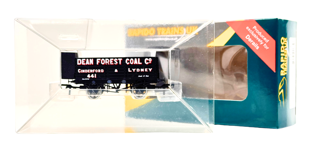 RAPIDO 00 GAUGE - 967223 - RHC 1907 PO WAGON 7 PLANK DEAN FOREST COAL - BOXED