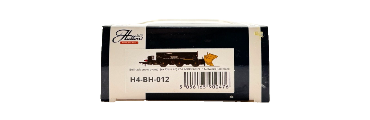 HATTONS OO GAUGE - H4-BH-012 - BEILHACK SNOW PLOUGH NETWORK RAIL BLACK ADB966099