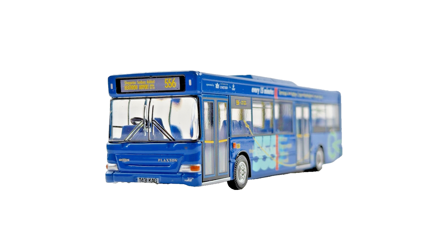 CORGI 1/76 SCALE - DENNIS DART SLF LONDON UNITED HEATHROW AIRPORT BUS UNBOXED