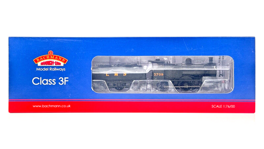 BACHMANN 00 GAUGE - 31-627A - CLASS 3F 3709 LMS BLACK LOCOMOTIVE - WEATHERED