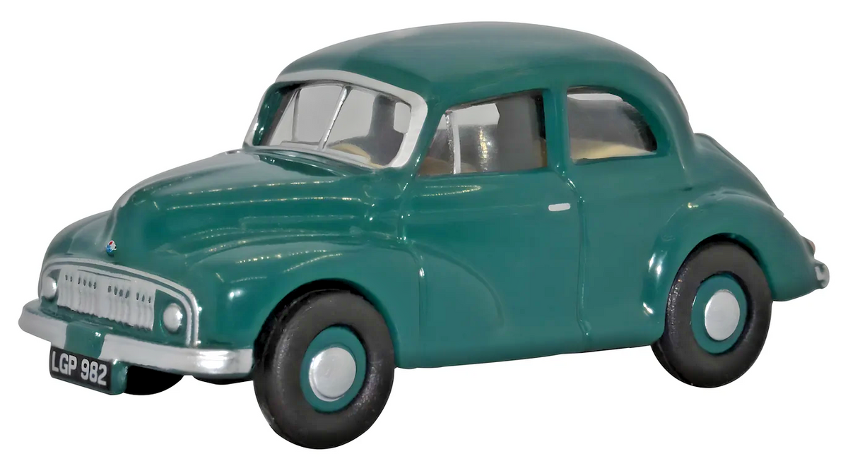 OXFORD DIECAST 1/76 SCALE - 76MMS001 - ROMAIN GREEN MORRIS MINOR SALOON - NEW