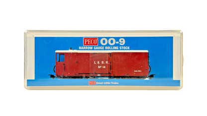 PECO OO9 SCALE - GR-240BO - L&B 8 TON BOGIE GOODS BRAKE VAN OPEN VERANDA RED 14