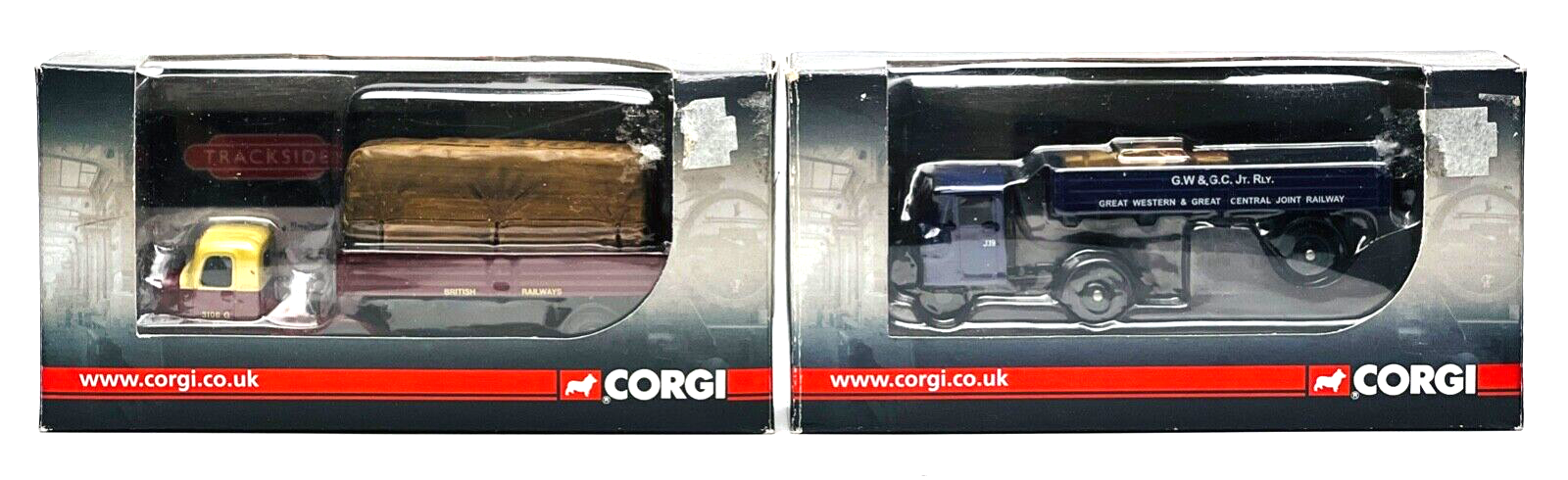 CORGI TRACKSIDE 1/76 - COMMERCIAL VEHICLES 'BRITISH RAIL' & 'GWR/G CENTRAL RLWY'