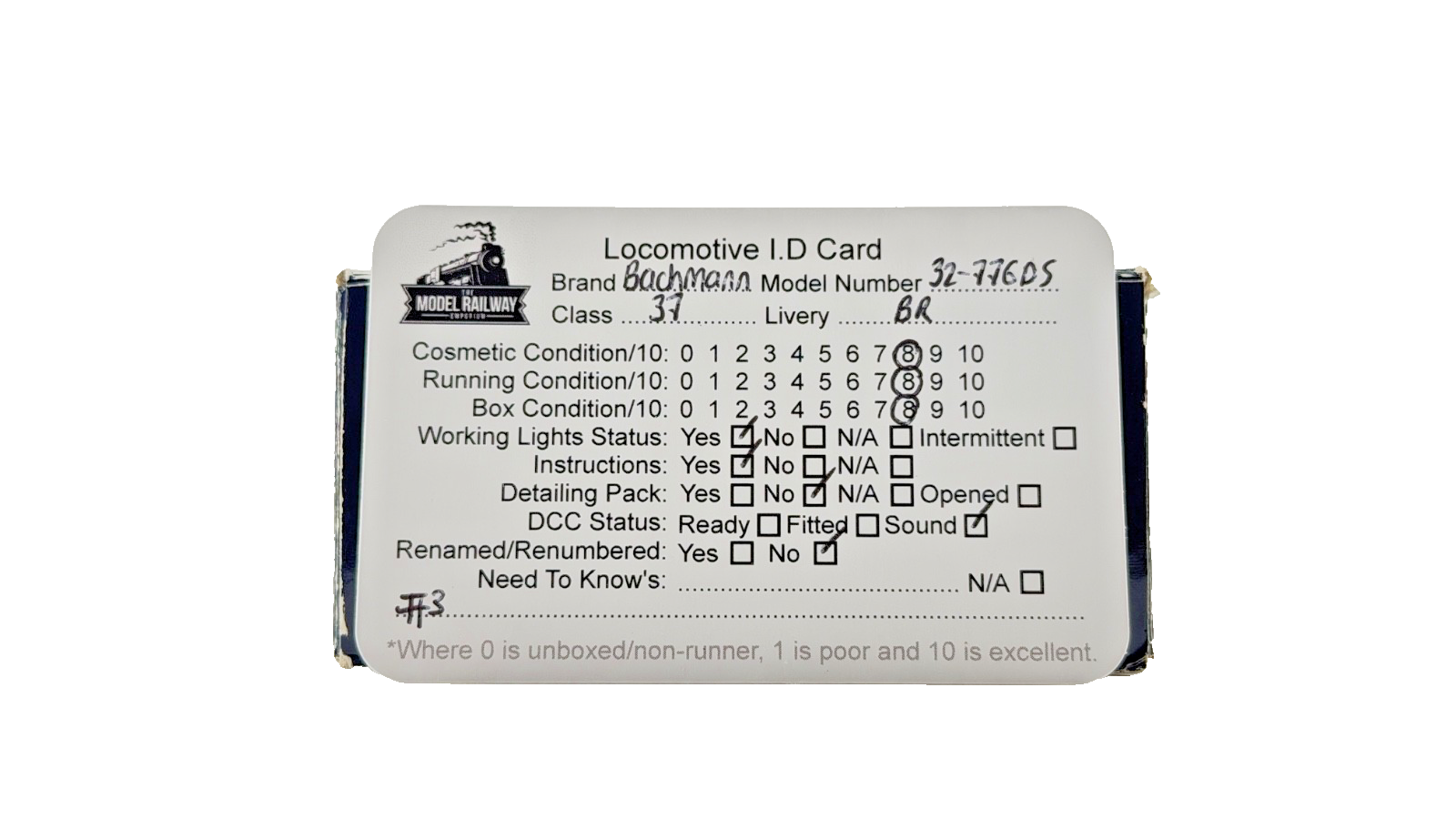 BACHMANN OO GAUGE - 32-776DS - CLASS 37/0 DIESEL 37254 BR BLUE DCC SOUND