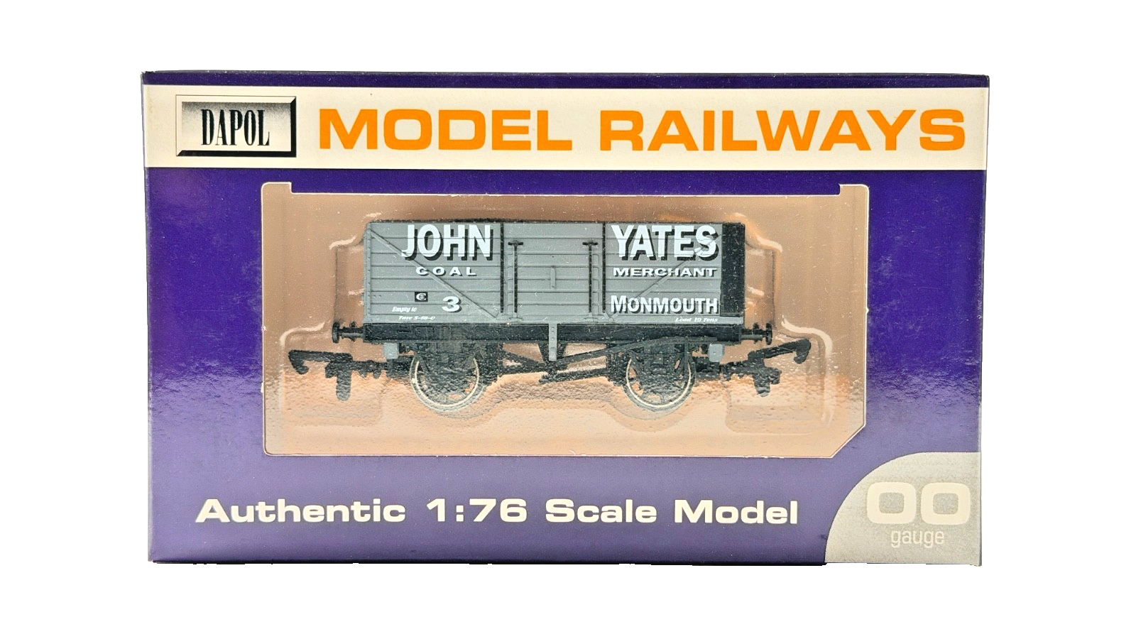DAPOL 00 GAUGE - JOHN YATES COAL MERCHANT MONMOUTH WAGON NO.3 (LIMITED EDITION)