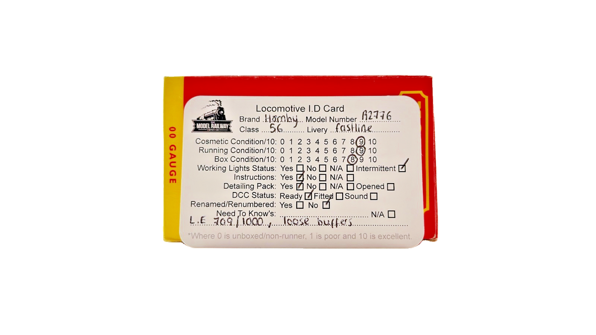 HORNBY OO GAUGE - R2776 - CLASS 56 DIESEL 56302 FASTLINE FREIGHT RAIL EXPRESS