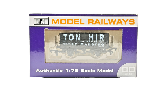 DAPOL 00 GAUGE - TON HIR COLLIERY MAESTEG PLANK WAGON NO.217 (LIMITED EDITION)