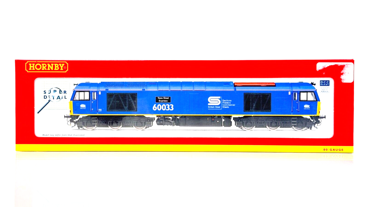 HORNBY 00 GAUGE - R3051 - CLASS 60 DIESEL 60033 EWS TEES STEEL EXPRESS BOXED