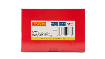 HORNBY OO GAUGE - R30455 - SR MERCHANT NAVY NO. 21C9 SHAW SAVILL VE DAY 80TH