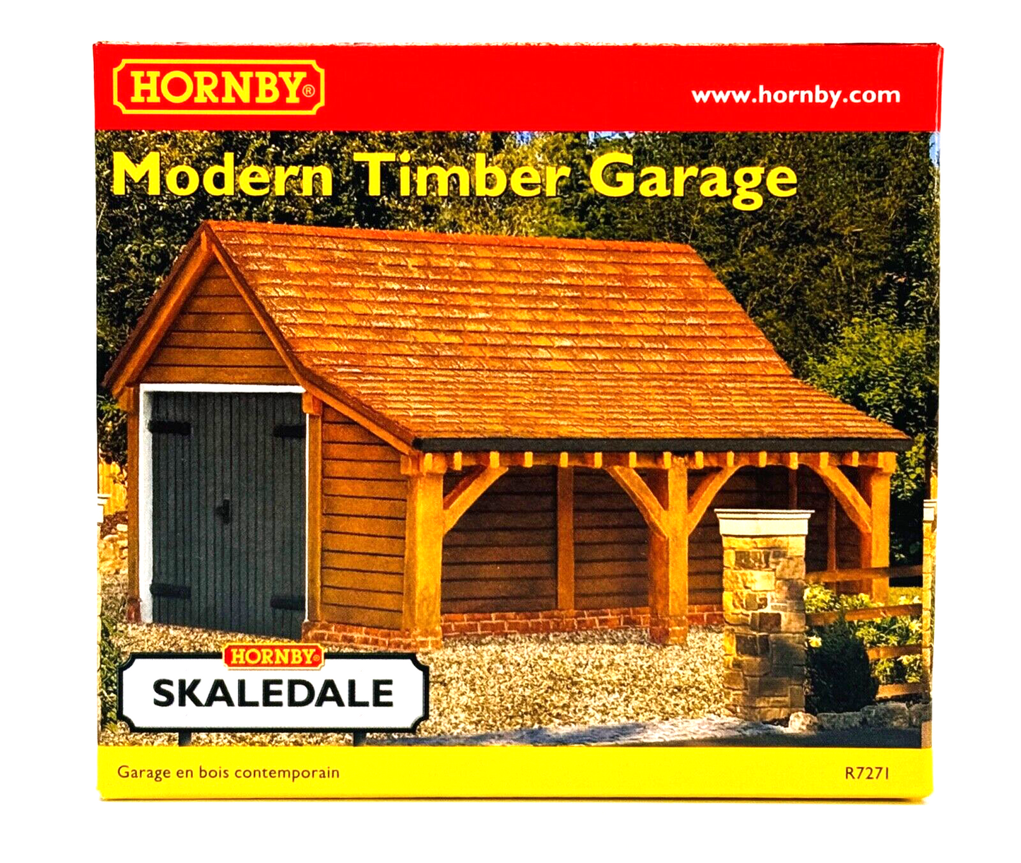 HORNBY 00 GAUGE SKALEDALE - R7271 - MODERN TIMBER GARAGE - NEW BOXED