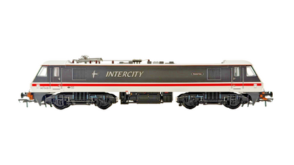 BACHMANN 00 GAUGE - 32-610 - CLASS 90 90005 FINANCIAL TIMES BR INTERCITY SWALLOW