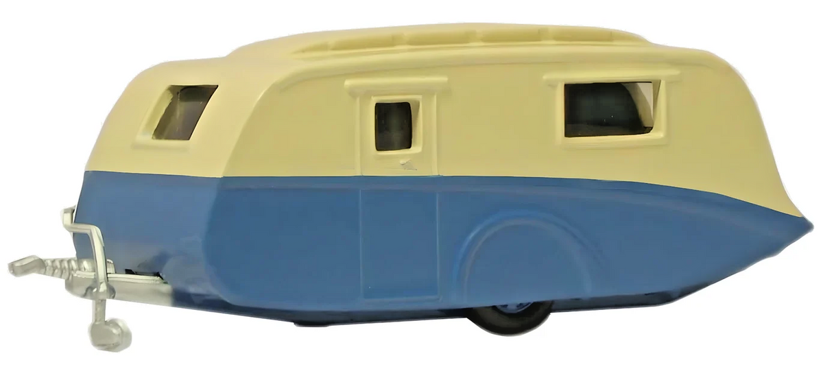 OXFORD DIECAST 1/76 SCALE - 76CV002 - CREAM/BLUE CARAVAN - NEW