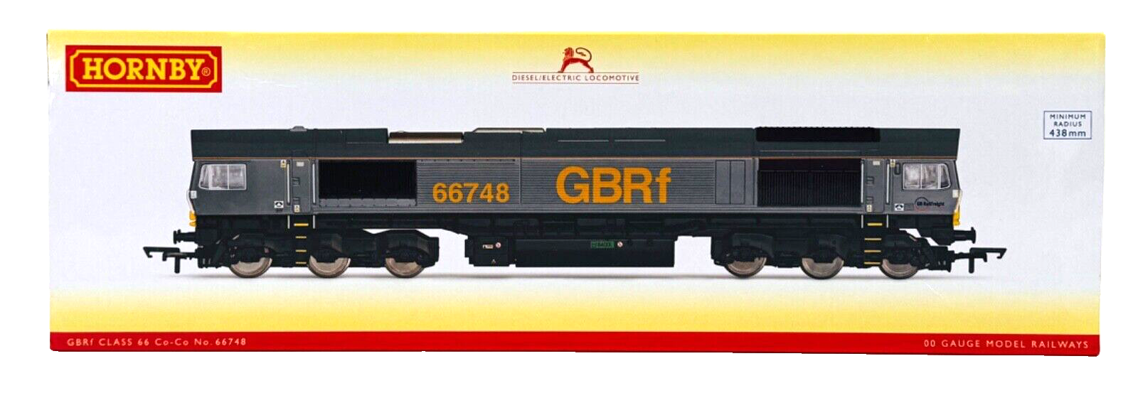 HORNBY 00 GAUGE - R30150 - CLASS 66 DIESEL 66748 GBRF GREY - BOXED