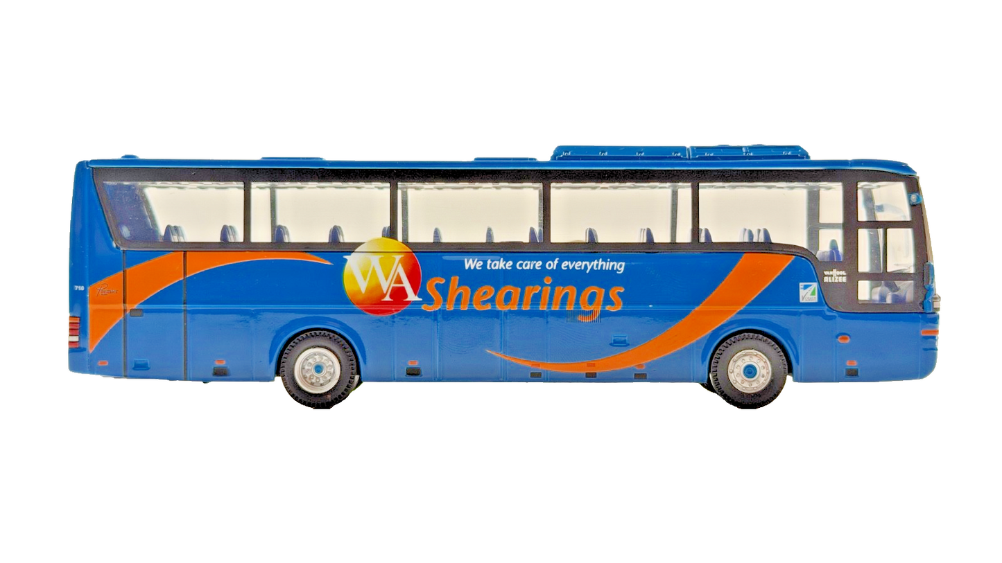 CORGI 1/76 SCALE - VAN HOOL ALIZEE WALLACE ARNOLD SHEARINGS COACH UNBOXED
