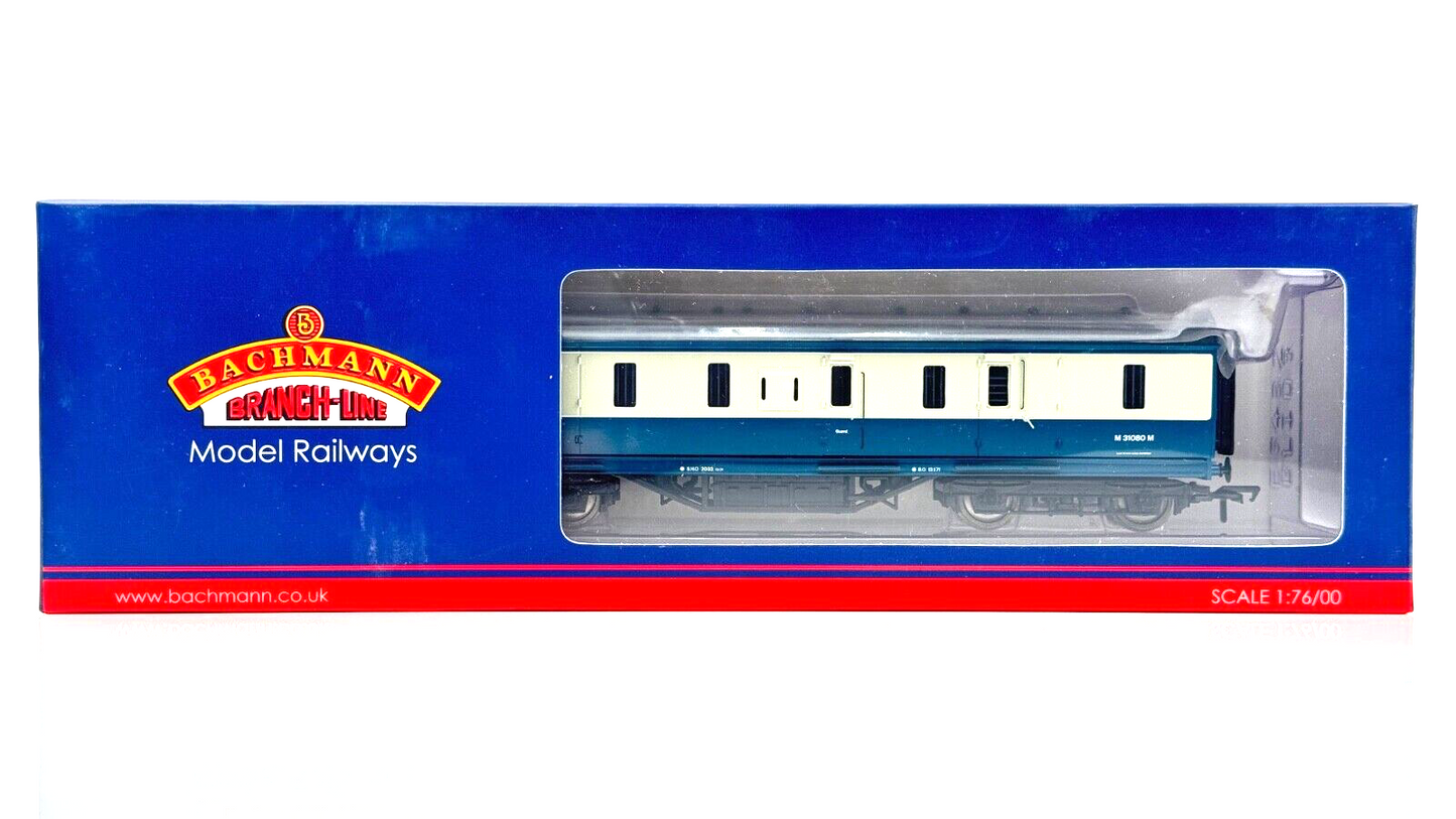 BACHMANN 00 GAUGE - 34-332 - 50FT EX LMS FULL BRAKE COACH BR BLUE & GREY BOXED