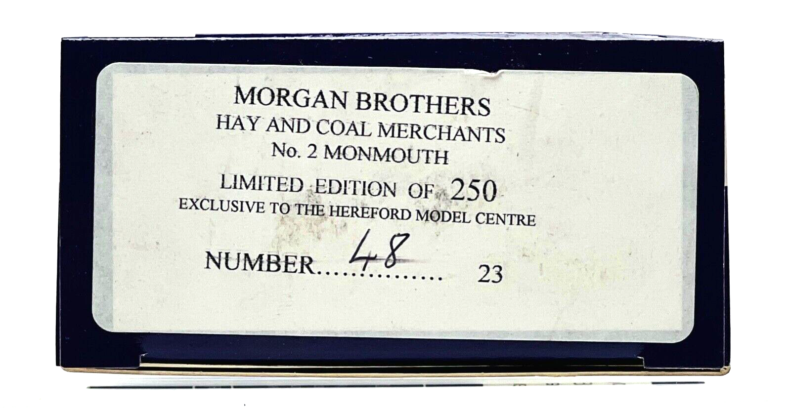 DAPOL 00 GAUGE - 'MORGAN BROS HAY & COAL MERCHANTS NO.2' (LIMITED EDITION)