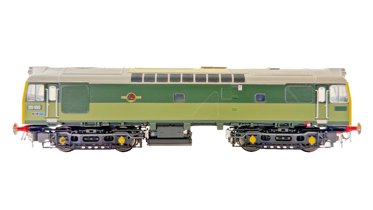 HELJAN OO GAUGE - 2542 - CLASS 25 DIESEL 25102 BR TWO TONE GREEN FYE TMC EXCL.