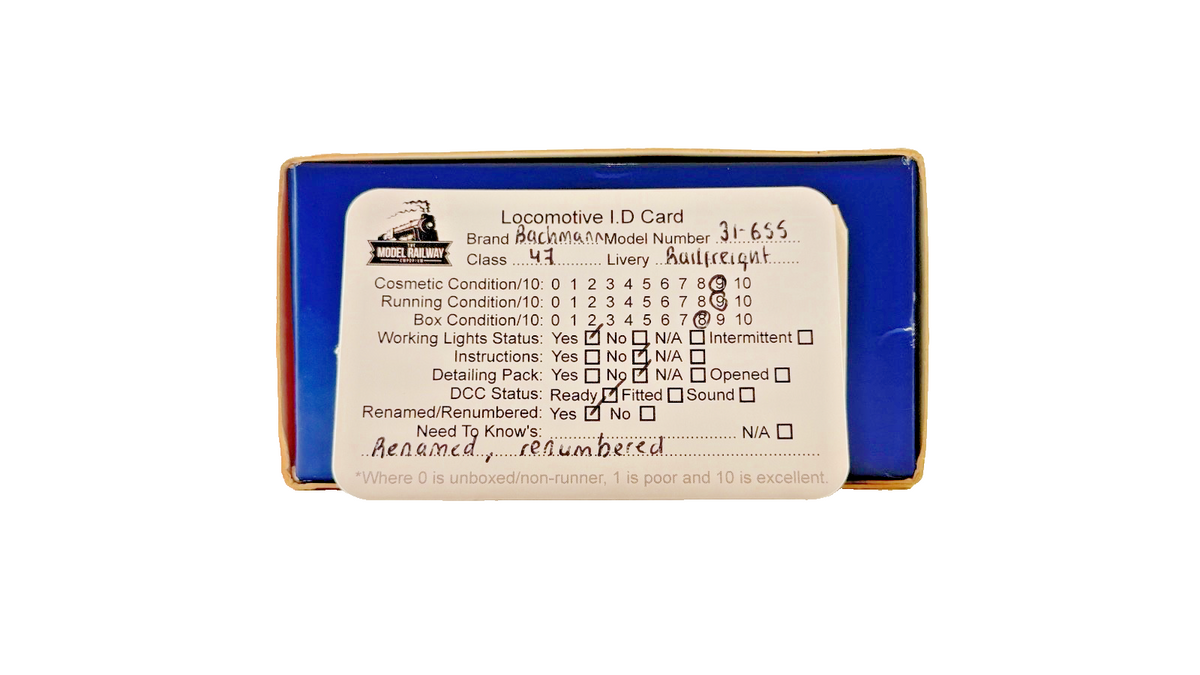 BACHMANN 00 GAUGE - 31-655 - CLASS 47 DIESEL 47309 FORD HALEWOOD TRANSMISSION