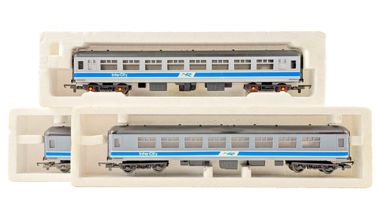 LIMA OO GAUGE - NIR NORTHERN IRISH INTERCITY REFINISHED DARK GREY COACHES X 3