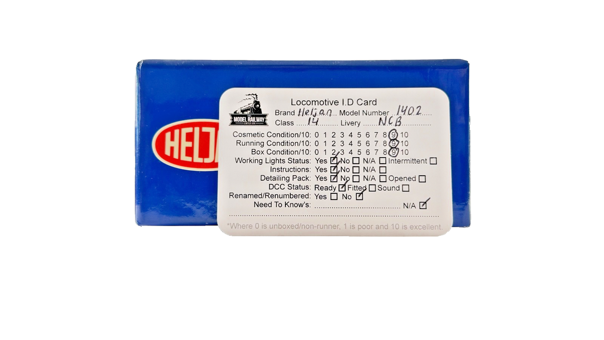 HELJAN OO GAUGE - 1402 - CLASS 14 DIESEL 2100/523 NCB BLUE NATIONAL COAL BOARD