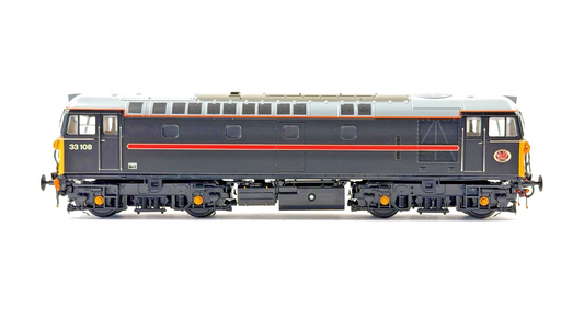 HELJAN 00 GAUGE - 3350 - CLASS 33/1 DIESEL 33108 FRAGONSET BLACK BOXED