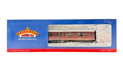 BACHMANN OO GAUGE - 39-456 - LMS 57FT PORTHOLE COACH CORRIDOR 1ST BR MAROON